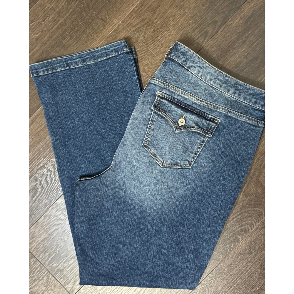 Torrid Jeans Boot Cut Flare Flap Pocket 22 x 32 Blue High Rise Stretch NWT